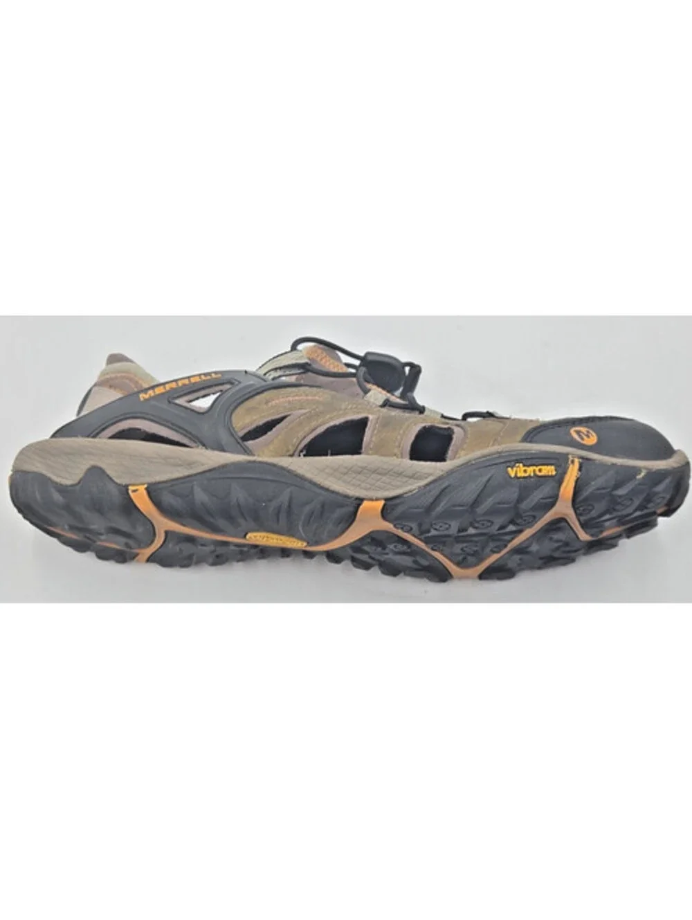 Merrell All Out Blaze Sieve Mens 10.5 Hiking Water Sandals Vibram Brown